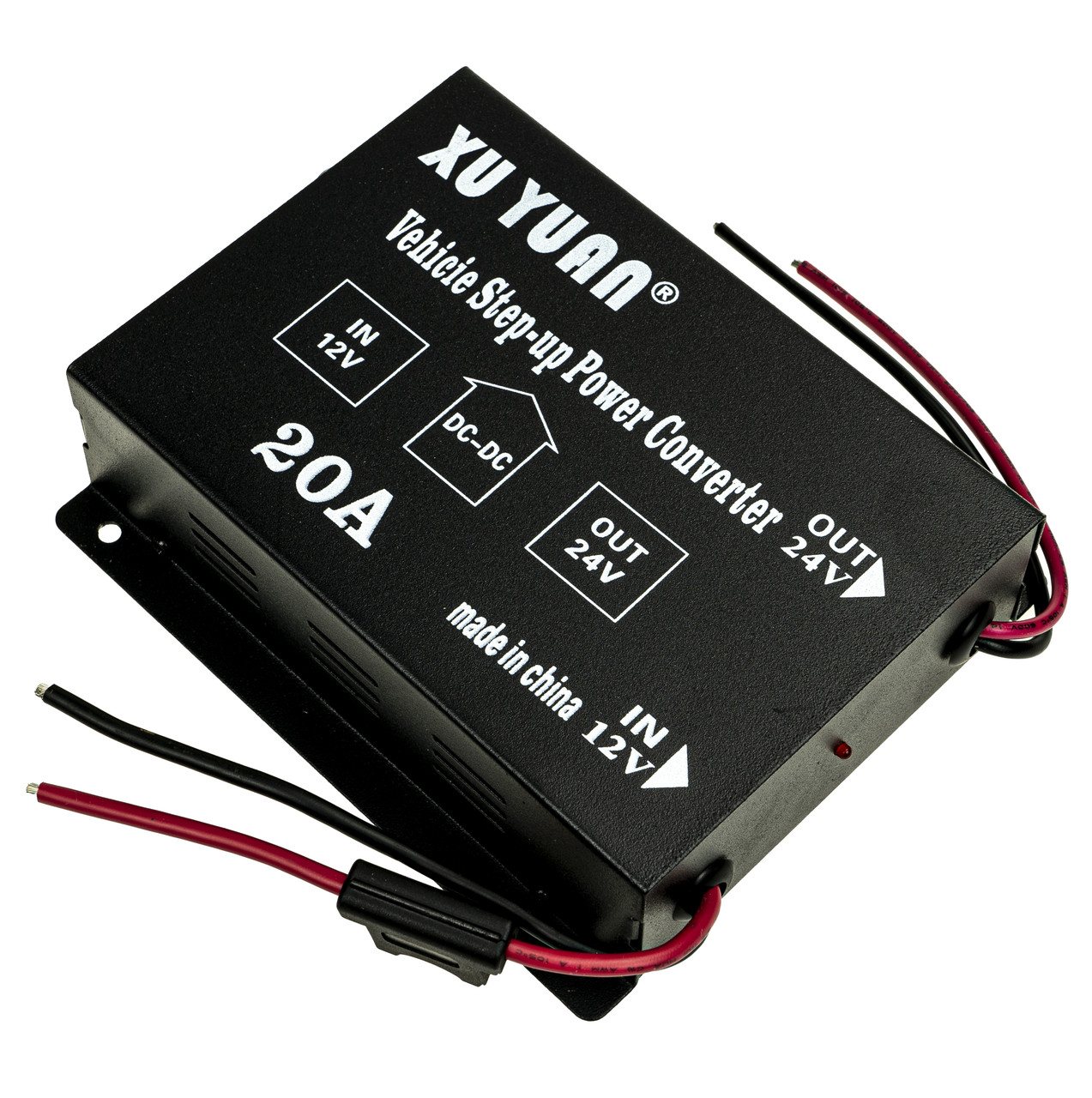 Перетворювач напруги 12V-24V, DC-DC конвертер (20А, корпус метал)