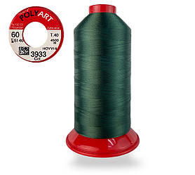 Нитка швейна поліестер POLYART(ПОЛІАРТ) N60 колір #3933 темно-зелений 4500м (ОРИГІНАЛ, ТУРЕЧЧИНА)