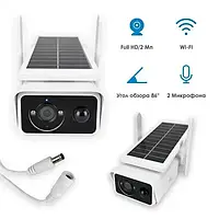 Камера видеонаблюдения аккумуляторная IP Solar WIFI Camera с инфракрасной подсветкой и солнечной панелью