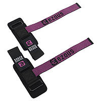 Напульсник спортивный с лямкой для тяги Ezous Bundled Pro Band B-01 комплектация 2шт Purple-Black