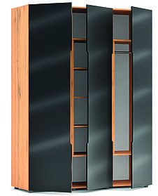 Шафа 3Д Афіна МДФ Чорний глянець