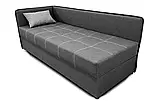 Диван-ліжко одномісний Бета (стандарт) рогожка сірий, фото 5