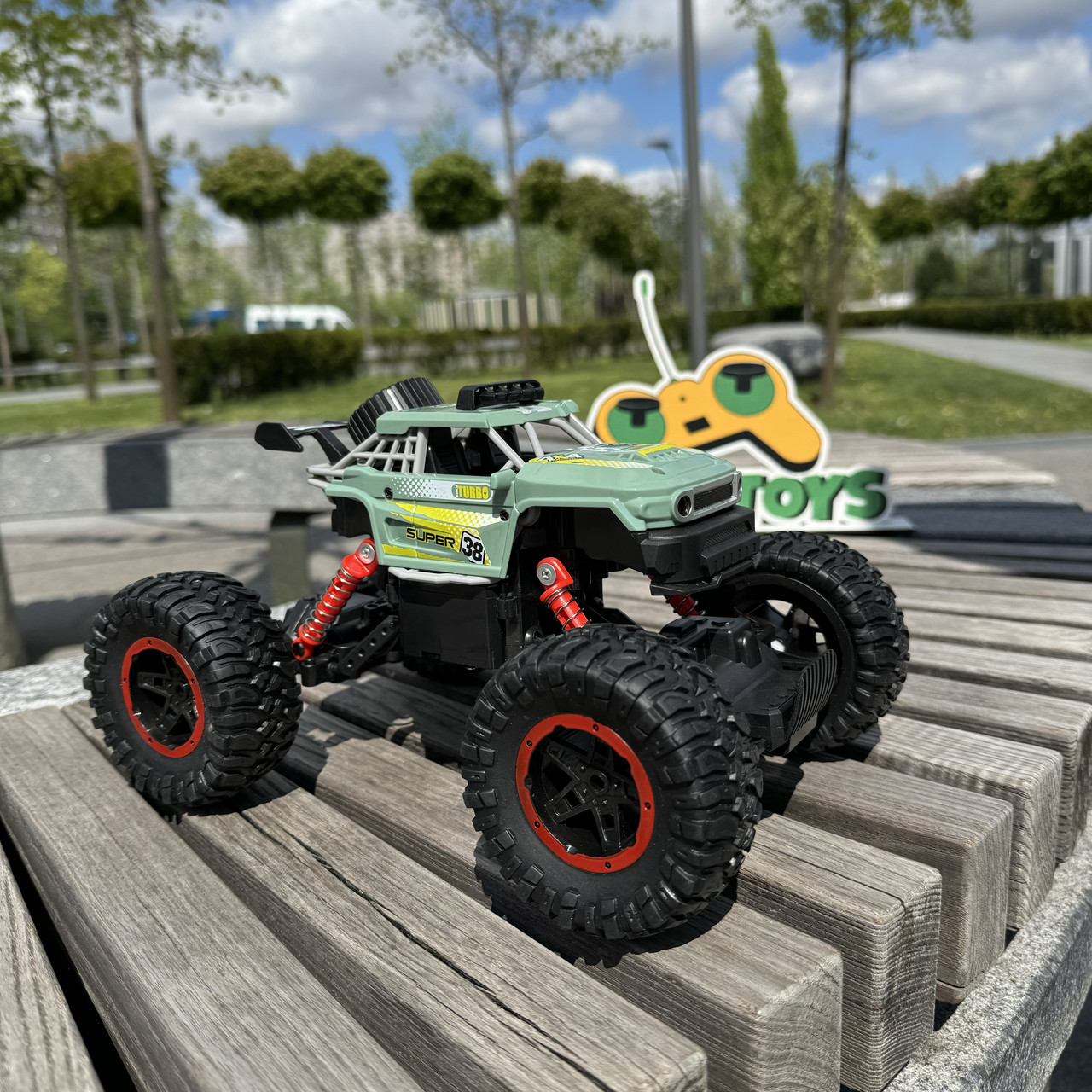 Монстр Трак на радіоуправлінні Desert Storm Off-Road Зелений | Машина на радіокеруванні | Monster Truck, фото 1