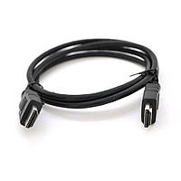 Кабель Merlion HDMI-HDMI HIGH SPEED 1.2m, v1.4, OD-7.5mm, круглый Black, коннектор Black, (Пакет) Q250 l