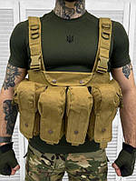 Нагрудная сумка VT-1071 разгрузка олива военная армейская на бронежилет кайот High Quality