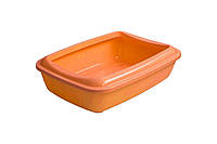 Туалет под наполнитель AnimAll для кошек, с лопаткой, оранжевый, 50×37×13.5 см