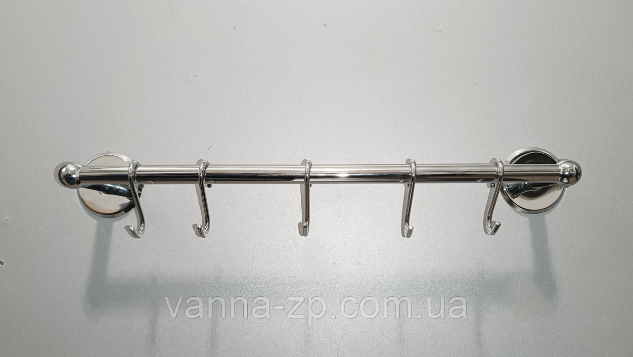 Вішалка у ванну на п`ть рухомих гачків, фото 1