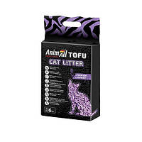 Соевый наполнитель AnimAll Tofu Lavender с ароматом лаванды, для кошек, 6 литров (2,6 кг)