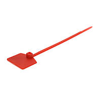 Стяжки нейлон с маркером 3х100mm красные (500шт) высокое качество, диапазон рабочих температур: от -45С до
