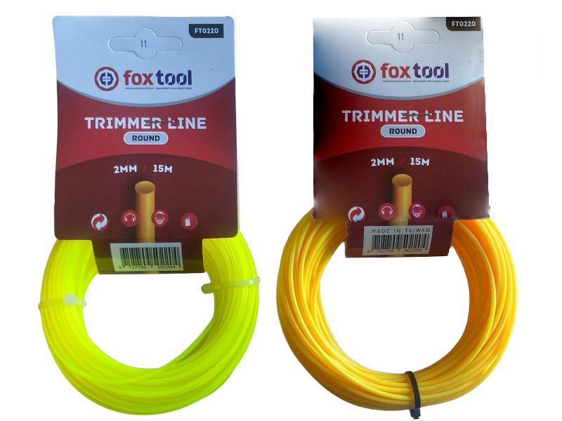 Леска круг  желтая  2,00 мм 15 м , леска для тримера бензомотокосы,  электрокосы, фото 1