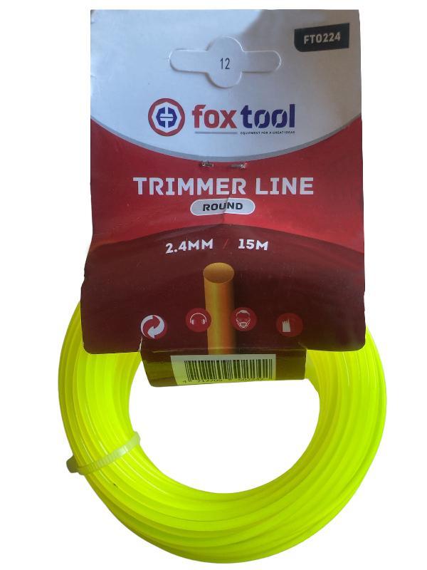Леска круг желтая 2,4 мм 15 м , леска для тримера бензомотокосы, электрокосы, фото 1