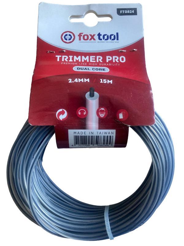 Леска круг с сердечником, серая 2,4 мм 15 м , леска для тримера бензомотокосы, электрокосы, фото 1