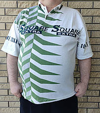 Футболка поло чоловіча батальна коттонова великого розміру SQUARE, Таїланд, фото 2