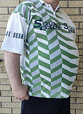 Футболка поло чоловіча батальна коттонова великого розміру SQUARE, Таїланд, фото 3