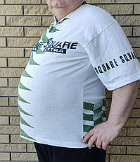 Футболка поло чоловіча батальна коттонова великого розміру SQUARE, Таїланд, фото 5