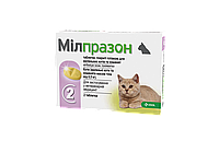 Таблетки KRKA Милпразон от глистов для кошек весом менее 2 кг, 4 мг/10 мг, 2 таб