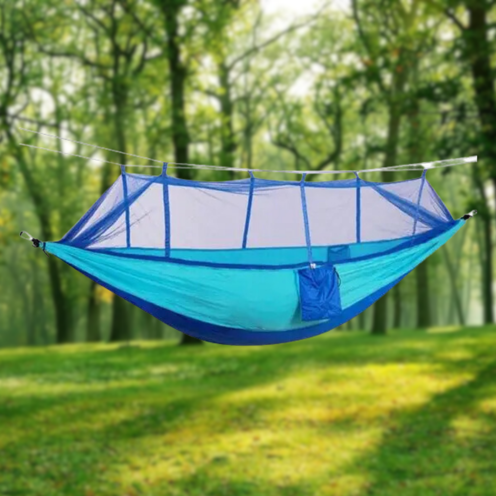 Туристичний гамак з москітною сіткою Travel Hammock 250x135 см Підвісний Для відпочинку із захистом від комах