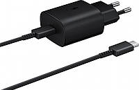Зарядка для телефона с кабелем USB-TYPE C 25W Black Edition, сетевой адаптер для зарядки смартфона (TI)