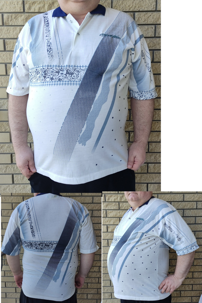 Футболка поло чоловіча батальна коттонова великого розміру GUARANTY, Таїланд