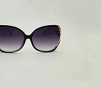 Солнцезащитные очки женские бабочки, крупная оправа, стильные, черные, белые очки c градиентом