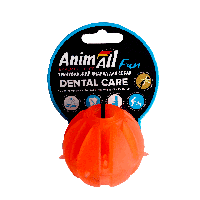 Игрушка AnimAll Fun для собак, мяч Вкусняшка, 5 см, оранжевая