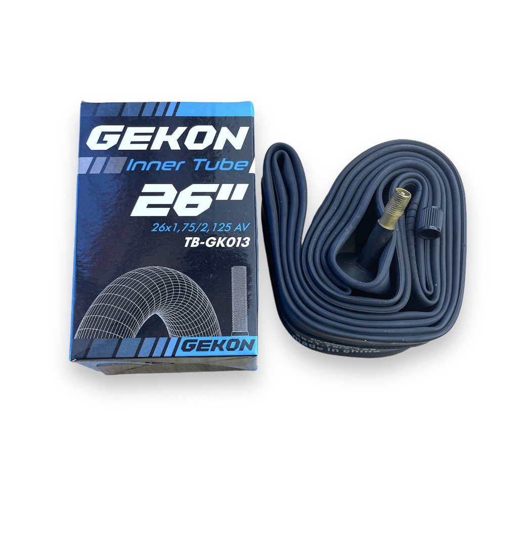Камера велосипедна GEKON 26 x 1.75/2.125 AV 40 мм у брендовому пакуванні
