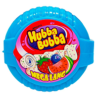 Жевательная резинка Hubba Bubba со вкусом клубники, черники и арбуза Mega Lang, 56 г (голубой бокс)