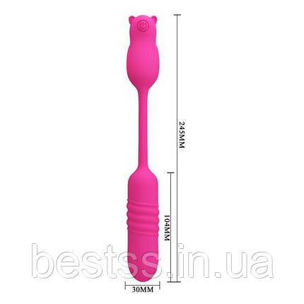 Віброяйце - Pretty Love Nobikuma Thursting Bullet Pink, фото 3