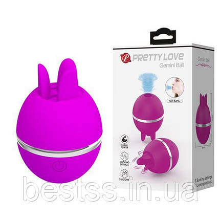 Кліторальний стимулятор - Pretty Love Gemini Ball Purple, фото 1