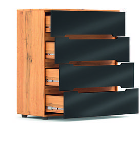 Комод Афіна МДФ Чорний глянець