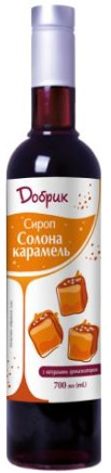Сироп Солона Карамель ТМ Добрик 700 мл у скляній пляшці
