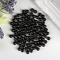 Намистини Штучні Перли пластик 6 мм 20 грам приблизно 170 шт колір Чорний