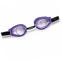 Детские очки для плавания Intex 55602, размер S(3+), обхват головы 48-52 см, фиолетовый хит