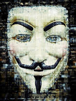 Плед «Guy Fox. Mask in the black background», фото 3