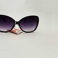 Солнцезащитные очки женские классические, крупная оправа, стильные, черные очки с фиолетовым градиентом