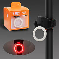Велосипедный аккумуляторный задний LED фонарь габариты стоп сигнал USB с влагозащитой 5 режимов освещения