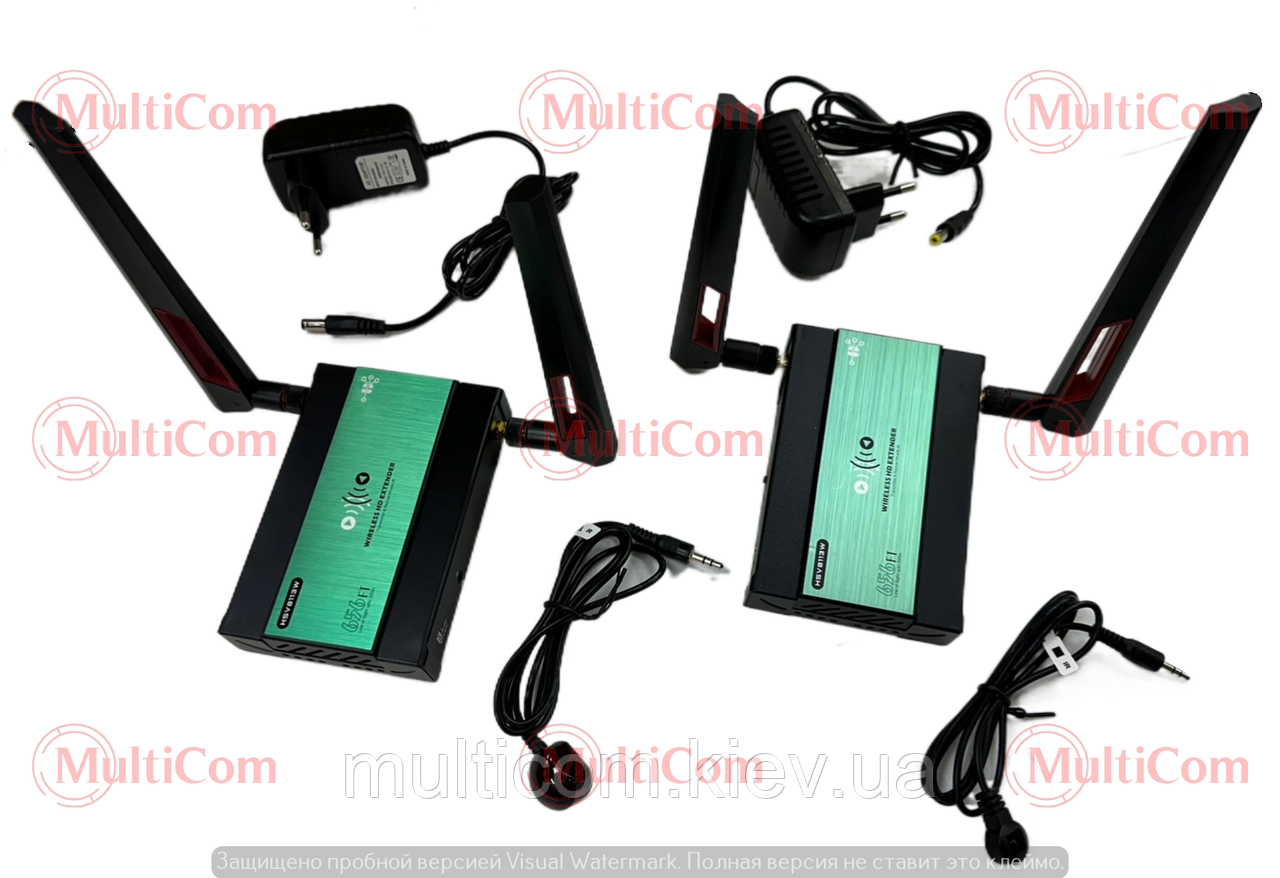 03-04-153. Wireless HDMI extender TX (передавач) + RX (приємець) + loopout (прохідний HDMI), до 150м, HSV8113W