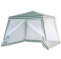 Намет з москітною сіткою (тент поліетилен, каркас металеві трубки, з усіх боків москітна сітка), фото 3