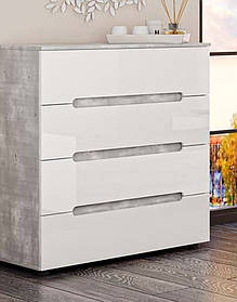 Комод Афіна МДФ Білий глянець