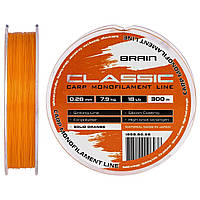 Леска Brain Classic Carp Line 300m 0,28mm 7,9kg 18lb Solid orange