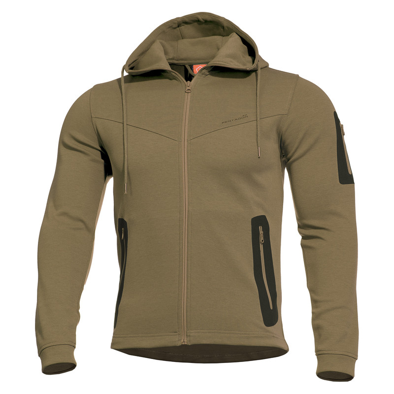 Тактичний светр із капюшоном Pentagon PENTATHLON K08023 (б/в) Medium, Койот (Coyote) / б/в