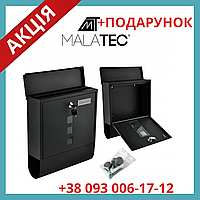 Почтовый ящик из оцинкованной стали для почты Malatec 6244 черный Польша