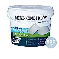 Таблетки для бассейна MINI "Комби хлор 3 в 1" Kerex 80009, 800 г (Венгрия) хит