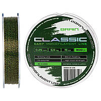 Леска Brain Classic Carp Line 300m 0,25mm 6,6kg 15lb 3D camo