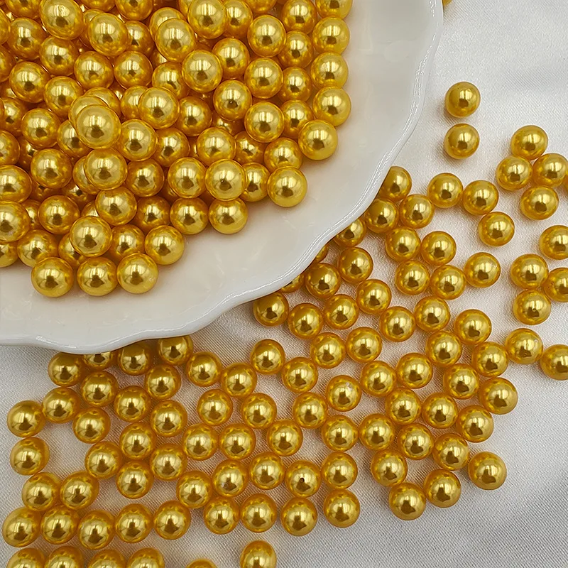 Намистини Штучні Перли пластик 8 мм 250 грам колір Золото