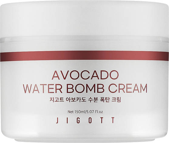 Зволожувальний крем для обличчя з авокадо JIGOTT Avocado Water Bomb Cream, 150 мл (8809541282898), фото 1