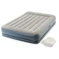 Надувная кровать Intex 64118-2, 152 х 203 х 30 см, встроенный электронасос, подушки. Двухспальный хит