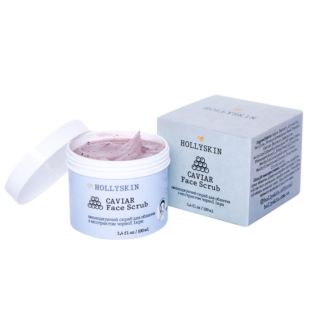 Скраб для обличчя з екстрактом чорної ікри Hollyskin Caviar Face Scrub, 100 мл (4823109700703)