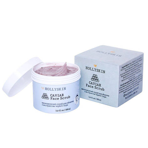 Скраб для обличчя з екстрактом чорної ікри Hollyskin Caviar Face Scrub, 100 мл (4823109700703), фото 1