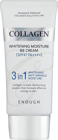 Тональний крем для обличчя Enough 3 in1 Whitening Moisture BB Cream SPF 47 PA+++, 50 г (8809755462109), фото 1